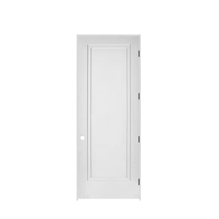 Trimlite 24"x96"x13/8" Primed 1Panel 2Step Interior Shaker 69/16" LH Prehung Door Matte Black Hinges 2080pri8491LH10B6916